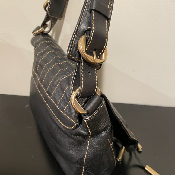 Donna Karan Collection Small Black Shoulder Evening Bag - Picture 2 of 4